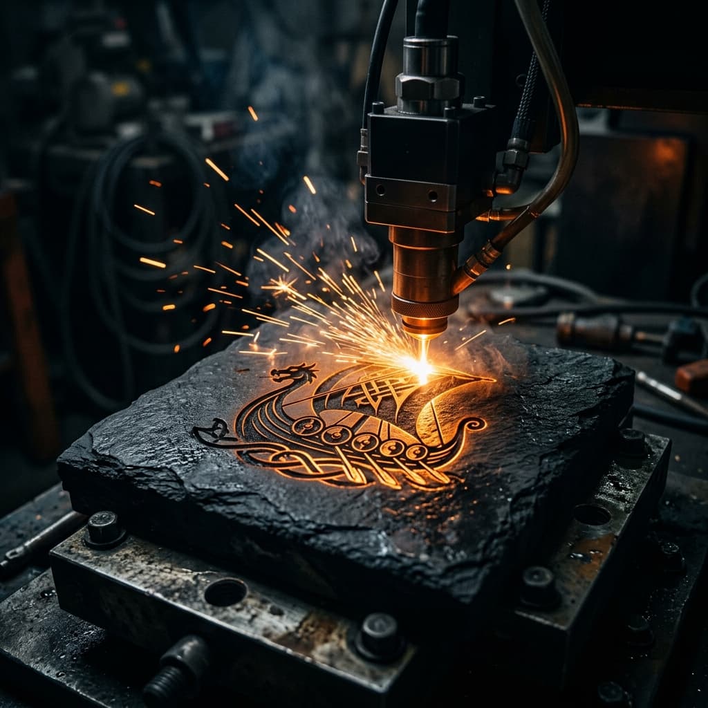 Laser engraving slate