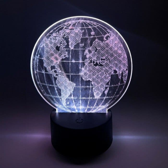Akryl LED med base incl. rund 4mm-Ø13cm 3